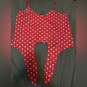 Forever 21 Red Polka Dot Crop Top